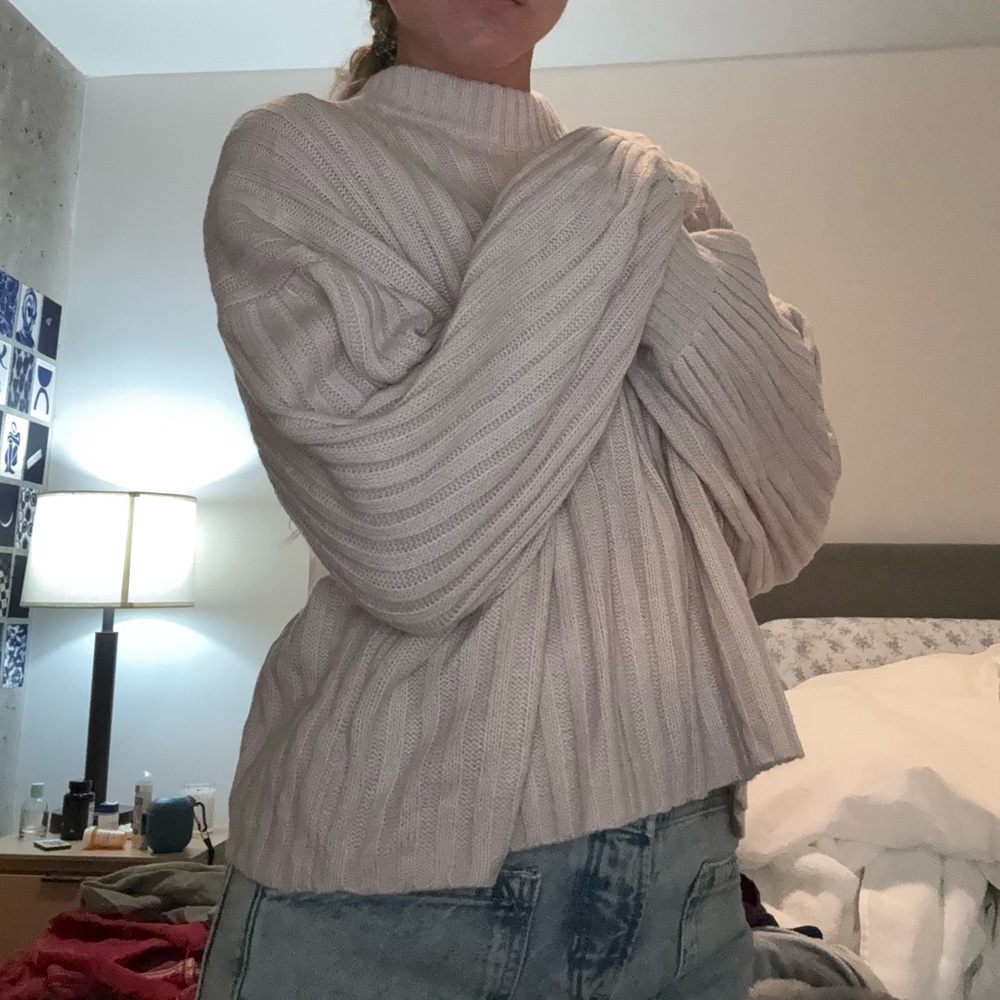 Princess polly Cream Ribbed Sweater